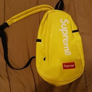Supreme Leather One Strap Mini Backpack
